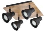 Spot Mac, metal fag, abajur negru, GU10 x4 MAX 35W, L300MM, H300MM - imagine 3