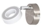Spot Zora, metal crom, abajur crom satin, LED 4,5W, Ø80MM, H120MM - imagine 4
