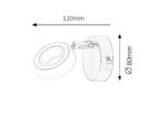 Spot Zora, metal crom, abajur crom satin, LED 4,5W, Ø80MM, H120MM - imagine 5