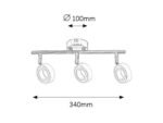 Spot Zora, metal crom, abajur crom satin, LED x3 4,5, Ø100MM, L340MM - imagine 5
