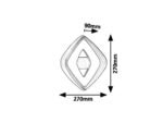 Aplică Daria, metal/ plastic auriu, LED 12W, L270MM, H270MM - imagine 4