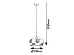 Pendul Ginger, metal argintiu, abajur alb, E14 x1 MAX 40W, Ø280MM - imagine 4