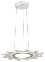 Pendul Felicity, metal alb, abajur transparent, LED 30W, Ø450MM, H520MM - imagine 3