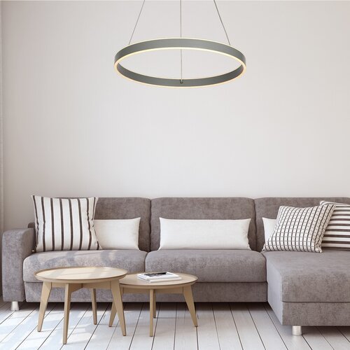 6299-e.jpg Pendul Othello, metal gri, abajur alb, LED 36W, Ø590MM - imagine 1