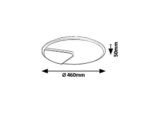 Plafonieră Boswell, metal alb, LED 40W, Ø460MM, H520MM - imagine 5