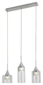 Pendul Candice, metal crom, abajur transparent, LED 15W, L520MM, H520MM - imagine 3