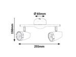 Spot Karen, metal/ plastic antracit, LED x2 4, L255MM, H83MM - imagine 5