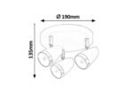 Spot Karen, metal/ plastic antracit, LED x3 4, Ø190MM - imagine 5