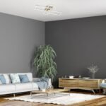 Plafonieră Ashton, metal crom satin, abajur alb, LED 24W, L645MM, H350MM