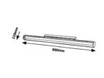 Aplică Paula, metal/ plastic crom, abajur transparent, LED 18W, L890MM - imagine 4