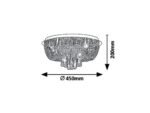 Plafonieră Larisha, metal crom, abajur transparent, G9 x6 MAX 40W, Ø450MM - imagine 4