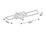 Plafonieră Thabita, metal crom satin, abajur alb, LED 35W, L1000MM, H400MM - imagine 6