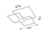 Plafonieră Thabita, metal negru mat, abajur alb, LED 38W, L660MM, H660MM - imagine 6