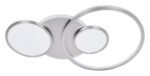 Plafonieră Fulvia, metal crom satin, abajur alb, LED 50W, L660MM, H400MM - imagine 3