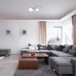 Plafonieră Fulvia, metal crom satin, abajur alb, LED 50W, L660MM, H400MM