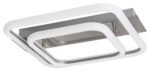 Plafonieră Fandral, metal crom satin, abajur alb, LED 33W, L350MM, H310MM - imagine 4