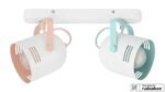 Spot Minuet, metal alb, abajur multicolor, E14 x2 MAX 40W, L300MM, H140MM - imagine 3
