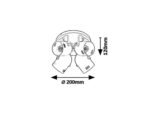 Spot Minuet, metal alb, abajur multicolor, E14 x4 MAX 40W, Ø300MM, H160MM - imagine 6