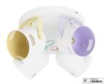 Spot Minuet, metal alb, abajur multicolor, E14 x4 MAX 40W, Ø300MM, H160MM - imagine 3