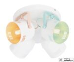 Spot Minuet, metal alb, abajur multicolor, E14 x4 MAX 40W, Ø300MM, H160MM - imagine 4