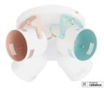 Spot Minuet, metal alb, abajur multicolor, E14 x4 MAX 40W, Ø300MM, H160MM - imagine 5