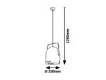 Pendul Minuet, metal alb, E27 MAX 40W, Ø250MM - imagine 4