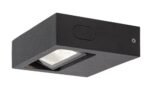 Aplică exterior Ganges, aluminiu negru mat, abajur transparent, LED 7W, L120MM, H110MM - imagine 5