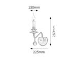 Aplică Beatrice, metal bronz antichizat, E14 x1 MAX 40W, L130MM, H260MM - imagine 5