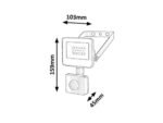Reflector Flood, metal negru, abajur transparent, LED 10W, L103MM, H159MM - imagine 6