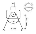 Reflector Flood, metal negru, abajur transparent, LED 10W, L103MM, H159MM - imagine 5