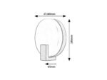 Aplică exterior Cyprus, aluminiu negru, abajur alb, LED 10W, Ø180MM, L180MM, H195MM - imagine 7