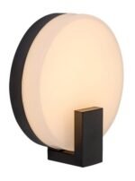 Aplică exterior Cyprus, aluminiu negru, abajur alb, LED 10W, Ø180MM, L180MM, H195MM - imagine 4