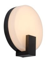Aplică exterior Cyprus, aluminiu negru, abajur alb, LED 10W, Ø180MM, L180MM, H195MM - imagine 5