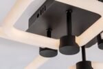 Plafonieră Sotiris, metal negru mat, abajur alb, LED 47W, L540MM, H460MM - imagine 8