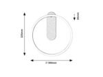 Aplică Tumnus, metal argintiu/ aluminiu șlefuit, abajur alb, LED 14W, Ø300MM, H325MM - imagine 6