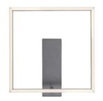 Aplică Tumnus, metal argintiu/ aluminiu șlefuit, abajur alb, LED 14W, L300MM, H320MM - imagine 5