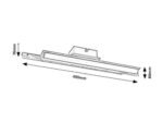 Aplică Remiel, metal negru mat, abajur alb, LED 12W, L80MM, H490MM - imagine 10