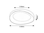 Plafonieră Iliana, metal argintiu, abajur alb, LED 56W, Ø520MM - imagine 7
