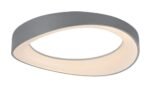 Plafonieră Iliana, metal argintiu, abajur alb, LED 56W, Ø520MM - imagine 3