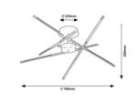 Plafonieră Henli, metal negru, abajur alb, LED 30W, L760MM, H760MM - imagine 11