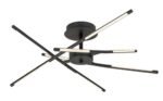 Plafonieră Henli, metal negru, abajur alb, LED 30W, L760MM, H760MM - imagine 4