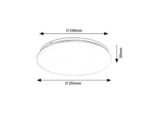 Plafonieră Vendel, metal alb, LED 12W, Ø255MM (cod 71101) - imagine 8
