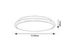 Plafonieră Engon, plastic negru, abajur alb, LED 18W, Ø270MM - imagine 8
