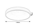 Plafonieră Octav2, metal argintiu, abajur alb, LED 24W, Ø400MM - imagine 6