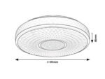 Plafonieră Sedona2, metal negru, abajur alb, LED 24W, Ø395MM - imagine 8