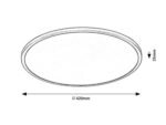 Lumină indirectă Ezio, plastic negru mat, abajur alb mat, LED 22W, Ø420MM - imagine 8