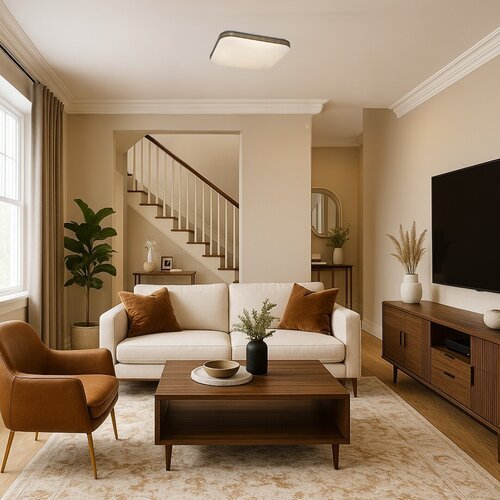 71174-e.jpg Plafonieră Oscar2, metal alb, LED 18W, L330MM, H330MM (cod 71174) - imagine 1