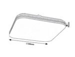 Plafonieră Oscar2, metal alb, LED 18W, L330MM, H330MM (cod 71176) - imagine 5