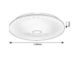 Plafonieră Galeti2, metal argintiu, abajur alb, LED 24W, Ø400MM - imagine 5