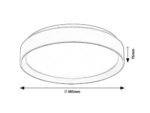 Plafonieră Liatris2, metal gri, abajur alb, LED 24W, Ø385MM - imagine 7